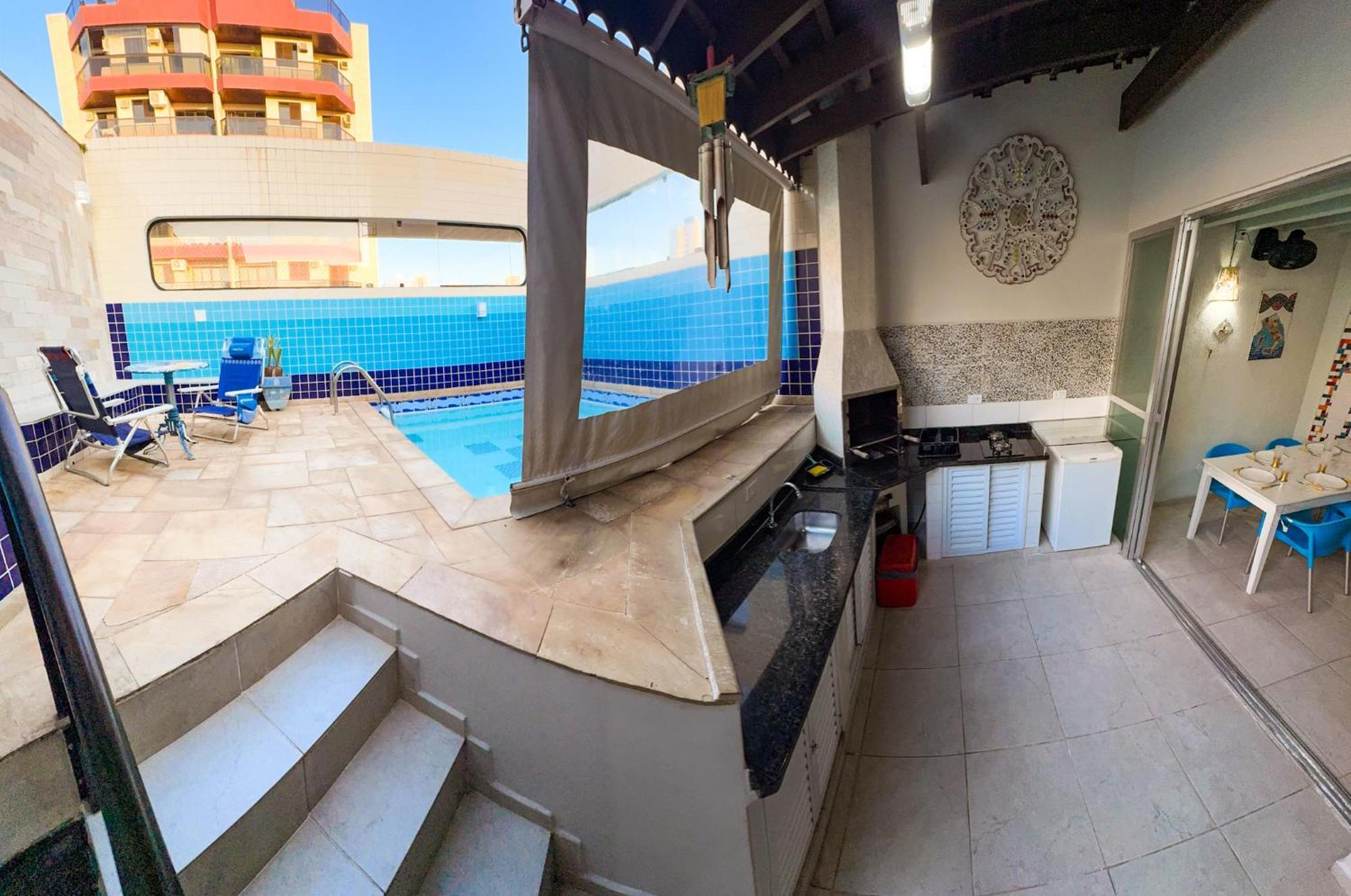 Cobertura 51 De 3 Quartos Com Piscina E Churrasqueira Privativa กัวรูจา ภายนอก รูปภาพ